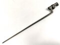 Bayern, Dillenbajonett Modell 1858 für Podewils-Lindner-Braunmühl Gewehr, 3- kantklinge, Gesamtlänge 61 cm, Waffennummer und Truppenstermpel,