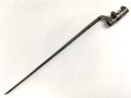 Bayern, Dillenbajonett Modell 1858 für Podewils-Lindner-Braunmühl Gewehr, 3- kantklinge, Gesamtlänge 61 cm, Waffennummer und Truppenstermpel,