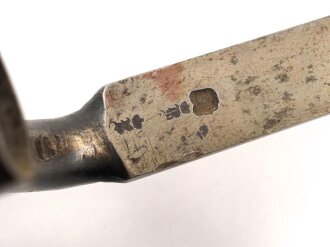 Preussen, Kaiserreich, Dillenbajonett Modell 1862  für Zündnadel Infanteriegewehr Dreyse Sömmerda 1862, Abnahmestempel, Waffennummer, Gesamtlänge 58 cm , Tüllen- Innendurchmesser 21mm, Tüllenlänge 71 mm,