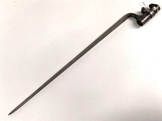 Preussen, Kaiserreich, Dillenbajonett Modell 1862  für Zündnadel Infanteriegewehr Dreyse Sömmerda 1862, Abnahmestempel, Waffennummer, Gesamtlänge 58 cm , Tüllen- Innendurchmesser 21mm, Tüllenlänge 71 mm,