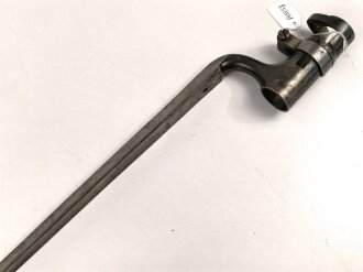 Preussen, Kaiserreich, Dillenbajonett Modell 1862  für Zündnadel Infanteriegewehr Dreyse Sömmerda 1862, Abnahmestempel, Waffennummer, Gesamtlänge 58 cm , Tüllen- Innendurchmesser 21mm, Tüllenlänge 71 mm,