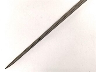 Preussen, Kaiserreich, Dillenbajonett Modell 1862  für Zündnadel Infanteriegewehr Dreyse Sömmerda 1862, Abnahmestempel, Waffennummer, Gesamtlänge 58 cm , Tüllen- Innendurchmesser 21mm, Tüllenlänge 71 mm,