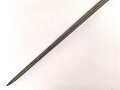 Preussen, Kaiserreich, Dillenbajonett Modell 1862  für Zündnadel Infanteriegewehr Dreyse Sömmerda 1862, Abnahmestempel, Waffennummer, Gesamtlänge 58 cm , Tüllen- Innendurchmesser 21mm, Tüllenlänge 71 mm,