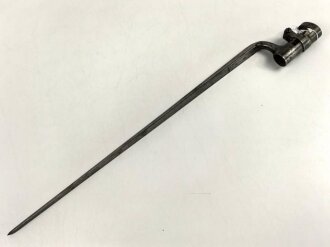 Preussen, Kaiserreich, Dillenbajonett Modell 1862  für Zündnadel Infanteriegewehr Dreyse Sömmerda 1862, Abnahmestempel, Waffennummer, Gesamtlänge 58 cm , Tüllen- Innendurchmesser 21mm, Tüllenlänge 71 mm,