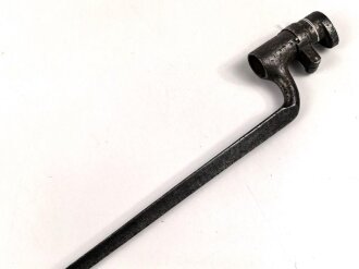 Preussen, Kaiserreich, Dillenbajonett Modell 1862  für Zündnadel Infanteriegewehr Dreyse Sömmerda 1862,  Waffennummer, Gesamtlänge 58 cm , Tüllen- Innendurchmesser 21mm, Tüllenlänge 71 mm, Korrossionsspuren