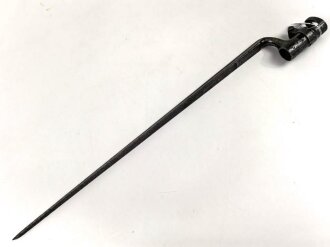 Preussen, Kaiserreich, Dillenbajonett Modell 1862  für Zündnadel Infanteriegewehr Dreyse Sömmerda 1862,  Waffennummer, Gesamtlänge 58 cm , Tüllen- Innendurchmesser 21mm, Tüllenlänge 71 mm, Korrossionsspuren