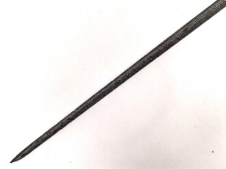 Preussen, Kaiserreich, Dillenbajonett Modell 1862  für Zündnadel Infanteriegewehr Dreyse Sömmerda 1862,  Waffennummer, Gesamtlänge 58 cm , Tüllen- Innendurchmesser 21mm, Tüllenlänge 71 mm, Korrossionsspuren
