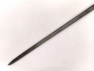 Preussen, Kaiserreich, Dillenbajonett Modell 1862  für Zündnadel Infanteriegewehr Dreyse Sömmerda 1862,  Waffennummer, Abnahmestempel, Gesamtlänge 58 cm , Tüllen- Innendurchmesser 21mm, Tüllenlänge 71 mm, Sperring fehlt