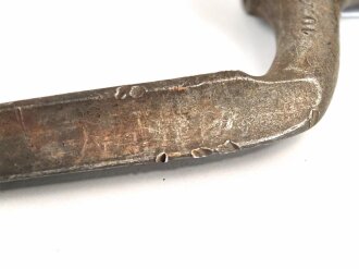 Preussen, Kaiserreich, Dillenbajonett Modell 1862  für Zündnadel Infanteriegewehr Dreyse Sömmerda 1862,  Waffennummer, Abnahmestempel, Gesamtlänge 58 cm , Tüllen- Innendurchmesser 21mm, Tüllenlänge 71 mm, Sperring fehlt