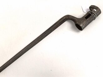 Preussen, Kaiserreich, Dillenbajonett Modell 1862  für Zündnadel Infanteriegewehr Dreyse Sömmerda 1862,  Waffennummer, Abnahmestempel, Gesamtlänge 58 cm , Tüllen- Innendurchmesser 21mm, Tüllenlänge 71 mm, Sperring fehlt
