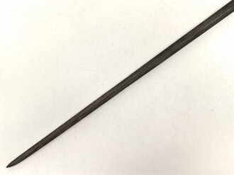 Preussen, Kaiserreich, Dillenbajonett Modell 1862  für Zündnadel Infanteriegewehr Dreyse Sömmerda 1862,  Waffennummer, Abnahmestempel, Gesamtlänge 58 cm , Tüllen- Innendurchmesser 21mm, Tüllenlänge 71 mm, Sperring fehlt