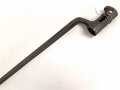 Preussen, Kaiserreich, Dillenbajonett Modell 1862  für Zündnadel Infanteriegewehr Dreyse Sömmerda 1862,  Waffennummer, Abnahmestempel, Gesamtlänge 58 cm , Tüllen- Innendurchmesser 21mm, Tüllenlänge 71 mm, Sperring fehlt