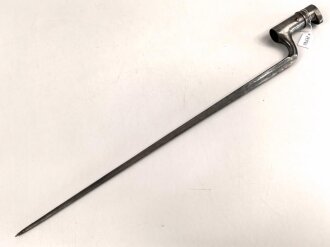 Preussen, Kaiserreich, Dillenbajonett Modell 1862  für Zündnadel Infanteriegewehr Dreyse Sömmerda 1862,   Gesamtlänge 58 cm , Tüllen- Innendurchmesser 21mm, Tüllenlänge 71 mm, Sperring fehlt, gereinigt