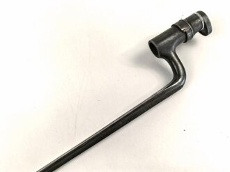U.S. Army , Dillenbajonett Modell 1882  für Lee Gewehr der Marine, 3- kantklinge, Gesamtlänge 52,6 cm, Tüllendurchmesser 22 mm , Tüllenlänge 67,5 mm,  keinerlei Markierungen