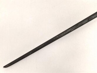 U.S. Army , Dillenbajonett Modell 1882  für Lee Gewehr der Marine, 3- kantklinge, Gesamtlänge 52,6 cm, Tüllendurchmesser 22 mm , Tüllenlänge 67,5 mm,  keinerlei Markierungen