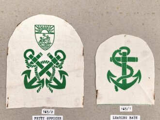 Bahamas, Sammlung Ärmel- und Mützenabzeichen der Polizei, auf Karton getackert