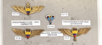 Ecuador, Sammlung Fallschirmjäger abzeichen und...