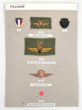 Panama, Sammlung Fallschirmjäger abzeichen und...