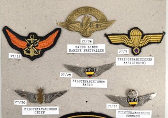 Ecuador, Sammlung Piloten- und sonstige Abzeichen, teils...