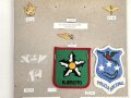 Guatemala, Sammlung verschiedener Abzeichen und Ärmelabzeichen, teils auf Karton getackert