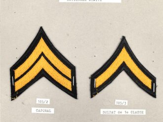 Haiti, Sammlung Ärmelabzeichen der Polizei, auf Karton getackert