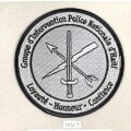 Haiti, Sammlung Ärmelabzeichen der Polizei, auf Karton getackert