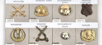 Irland, Sammlung verschiedener Kragenabzeichen