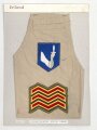 Irland, Armbinde für den Oberarm " Western Command " auf Karton getackert