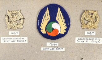 Irland, Sammlung Kragenabzeichen Luftwaffe, auf Karton...