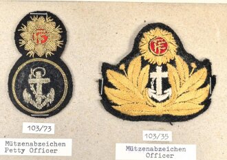 Irland, Sammlung Mützenabzeichen und Rangabzeichen...