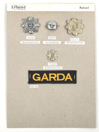Irland, Sammlung Mützenabzeichen und Kragenabzeichen...