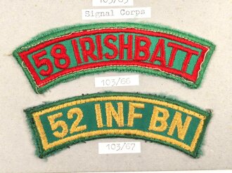 Irland, Sammlung Abzeichen, auf Karton getackert