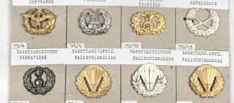 Bolivien, Sammlung verschiedener Barettabzeichen