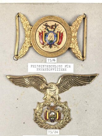 Bolivien, Sammlung Mützenabzeichen Luftwaffe und...
