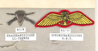 El Salvador, Sammlung Springerabzeichen und Pilotenabzeichen