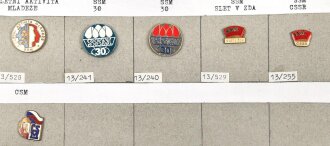Tschechoslowakei, Sammlung verschiedener Abzeichen " Jugendverband "