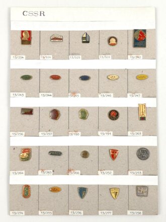 Tschechoslowakei, Sammlung verschiedener Klein Abzeichen