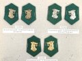 Tschechoslowakei, Sammlung Uniformeffekten der Grenztruppen, auf Karton getackert