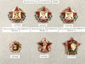 Tschechoslowakei, Sammlung verschiedener Bestenabzeichen der Grenzwache, teils auf Karton getackert