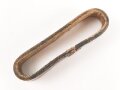 Schieber für ein Zweidornkoppel , schwarzes Leder, Innenmaß 47mm, Nachkriegsfertigung