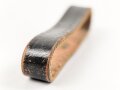 Schieber für ein Zweidornkoppel , schwarzes Leder, Innenmaß 48mm, Nachkriegsfertigung