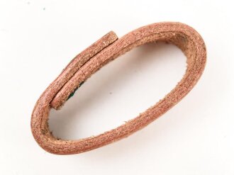 Schieber für ein Zweidornkoppel , braunes Leder, Innenmaß 44mm, Nachkriegsfertigung
