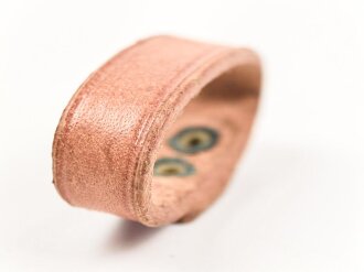 Schieber für ein Zweidornkoppel , braunes Leder, Innenmaß 44mm, Nachkriegsfertigung