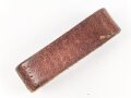 Schieber für ein Zweidornkoppel , braunes Leder, Innenmaß 47mm