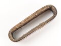 Schieber für ein Zweidornkoppel , braunes Leder, Innenmaß 46mm