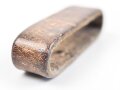 Schieber für ein Zweidornkoppel , braunes Leder, Innenmaß 46mm