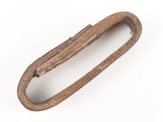 Schieber für ein Zweidornkoppel , braunes Leder, Innenmaß  53mm