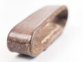 Schieber für ein Zweidornkoppel , braunes Leder, Innenmaß  53mm