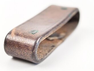 Schieber für ein Zweidornkoppel , braunes Leder, Innenmaß  51mm