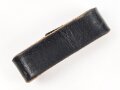 Schieber für ein Zweidornkoppel , schwarzes Leder, Innenmaß  47mm